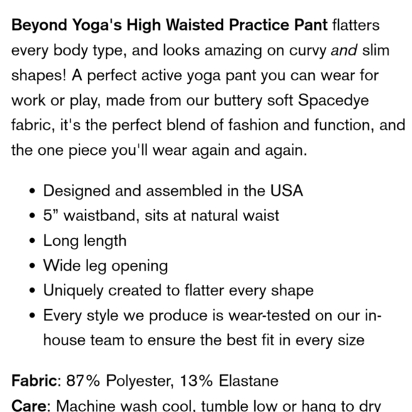 Beyond Yoga High Waisted Practice Pant Purple Haze Heather Women's 2X - Picture 7 of 7